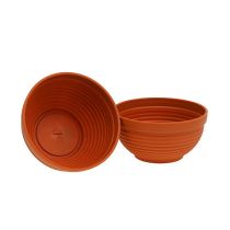 daiktų R formos dubuo plastikinis terakotinis Ø19cm, 10 vnt