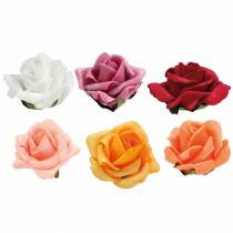 daiktų Putplasčio rožė Ø4,5cm įvairių spalvų 36vnt