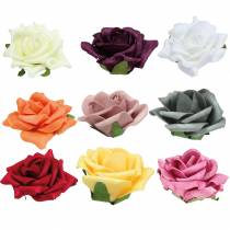 daiktų Putplasčio rožė Ø7,5cm įvairių spalvų 18vnt