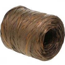 daiktų Rafijos kaspinas rudas dvispalvis dovanų kaspinas dekoratyvinis kaspinas 200m