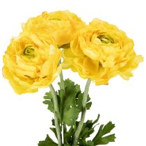 daiktų Dirbtinis ranunkulis kaip viena gėlė elegantiškai ir nereikalaujančiai priežiūros dekoracijai, 51 cm, 3 vnt.