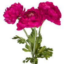 daiktų Dirbtinis ranunkulis kaip viena gėlė nesenstančiam ir universaliam interjero dizainui, 51 cm, 3 vnt.