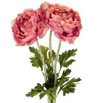 daiktų Dirbtinės vėdrynės (ranunkulus) kaip elegantiška ir nereikalaujanti priežiūros puokštė, 51 cm, 3 vnt.