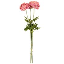 daiktų Dirbtinės vėdrynės (ranunkulus) kaip elegantiška ir nereikalaujanti priežiūros puokštė, 51 cm, 3 vnt.