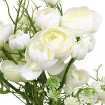 Ranunculus Puokštė Dirbtinės Gėlės Šilkinės Gėlės Baltos L37cm