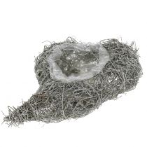 daiktų Vynmedžio širdelė skalbta balta 16cm x 21cm 1vnt