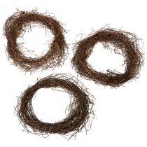 daiktų Natūralus vynuogių vainikas Ø15cm, 10 vnt. rinkinys - idealiai tinka rudens, Kalėdų, Velykų ir laidotuvių dekoracijoms