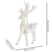 daiktų Akriliniai elnių papuošalai Kalėdų eglutei, 14 cm, 4 vnt.