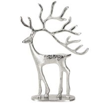 daiktų Šiaurės elnio dekoratyvinė figūrėlė, metalinė, sidabrinė, H31cm