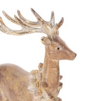 daiktų Dekoratyvinė elnio su ragais figūrėlė, pastatoma, kalėdinė puošmena, 28 cm