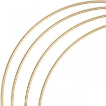 Metalinis žiedo dekoro žiedas Scandi žiedas deco kilpa auksinis Ø40cm 4vnt