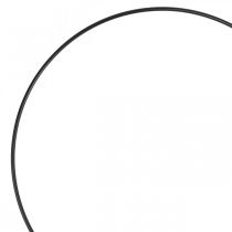 Metalinis žiedo dekoro žiedas Scandi ring deco kilpa juodas Ø25cm 4vnt
