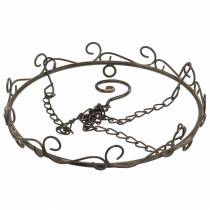 daiktų Dekoratyvinis žiedas su kabliuku pakabinimui Rūdžių ruda Ø20,5cm