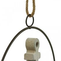 Dekoratyvinis metalinis žiedas burlaiviams kabinti / inkaras Ø18cm 2vnt