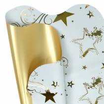 Rondella rankogaliai Kalėdų motyvas baltas auksas 60cm 50p