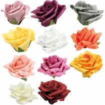 Putplasčio rožė Ø10cm įvairių spalvų 8vnt