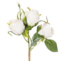 daiktų Dirbtinių rožių puokštė stilingai stalo dekoracijai, 31 cm, 3 vnt.