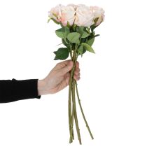 daiktų Dirbtinių rožių puokštė stilingai namų puošybai ir šventėms, 44 cm, 6 vnt.