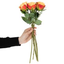 daiktų Dirbtinių rožių kompozicija – nesenstantis bet kokio interjero akcentas skoningai dekoruotai kompozicijai, 44 cm, 6 vnt.