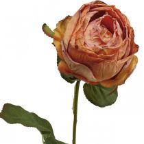 daiktų Dirbtinė rožė oranžinė, dirbtinė rožė, dekoratyvinė rožė L74cm Ø7cm