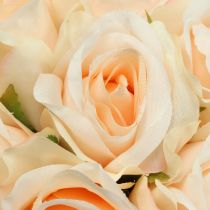 Rožių puokštė persikas Ø22cm