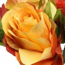 Oranžinių rožių puokštė Ø17cm L25cm