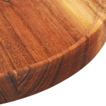 daiktų Apvalus padėklas iš natūralios alyvuotos akacijos medienos Ø30cm H2,5cm