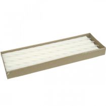 daiktų Kaimiškos žvakės, žvakės pagaliukai, vienspalviai balta, 350/28 mm, 4 vnt.