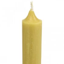 daiktų Kaimiškos žvakės Aukštos žvakidės geltonos spalvos 350/28mm 4vnt