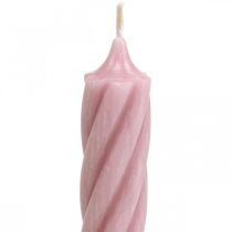 daiktų Kaimiškos žvakės, lazdelės, rožinės spalvos, 250/28mm, 4 vnt