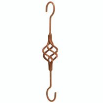 daiktų S kabliukas metalinis rūdys dekoratyvinis metalinis kabliukas rust antique 34cm