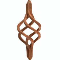 daiktų S kabliukas metalinis rūdys dekoratyvinis metalinis kabliukas rust antique 34cm
