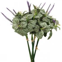 Dirbtinio šilko gėlės, šalavijas kekėje, šalavijo šilko žiedas violetinis L28cm 4vnt