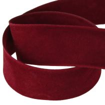 daiktų Aksominė juostelė Bordo raudona dekoratyvinė juostelė raudona juostelė 25mm 7m