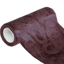 daiktų Aksominės juostelės stalo bėgikas Violetinė stalo juostelė Paisley raštas 150mm 3m