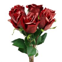 Aksominė rožė raudona Ø8cm L45cm 6vnt