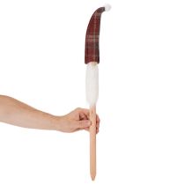 daiktų Kalėdinių elfų dekoratyviniai kuolai, Kalėdų Senelis su veltinio kepure, 58 cm, 6 vnt.