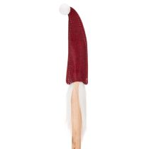 daiktų Kalėdinių elfų dekoratyviniai kuolai, Kalėdų Senelis su veltinio kepure, 58 cm, 6 vnt.