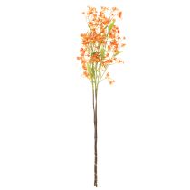 daiktų Dirbtinės gėlės orchidėjos šakelės oranžinės filigraninės kambario dekoracijos 110 cm 3 vnt.