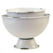 daiktų Puodelio dubuo dekoratyvinis puodelis baltos rūdžių Ø15cm H10cm rinkinys 2 vnt