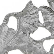 daiktų Dekoratyvinis dubuo sidabro spalvos Ginkgo dubuo metalinis Ø43cm A11cm