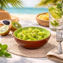 daiktų Keraminis serviravimo dubuo, kivio rašto. Idealiai tinka stilingiems valgomojo stalams ir bufetams. 15 cm.