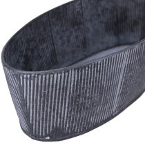daiktų Dubuo ovalus metalinis juodas pilkas vintage 32,5/37 cm rinkinys iš 2 vnt