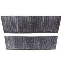 daiktų Dubuo ovalus metalinis juodas pilkas vintage 32,5/37 cm rinkinys iš 2 vnt