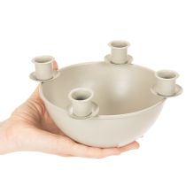 daiktų Žvakidė su 4 žvakidėmis, modernus Advento vainikas, smėlio spalvos, 15 cm