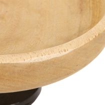 daiktų Dubuo su kojele medis metalas natūrali juoda Ø20cm H10cm