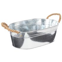 daiktų Ovalus dubuo 35 cm x 21,5 cm, aukštis 11,5 cm, blizgus cinkas