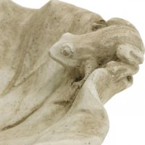 daiktų Vonia paukščiams su varlėmis, betoninė sodo figūrėlė, paukščių vonia lotoso lapas P21cm A7cm