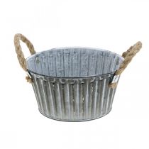 daiktų Augalų dubuo, metalinis dubuo su rankenomis, dekoratyvinis dubuo sodinimui Ø18cm