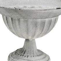 Puodelio dubuo balta dekoratyvinė taurė metalinė taurė Ø16cm H11,5cm